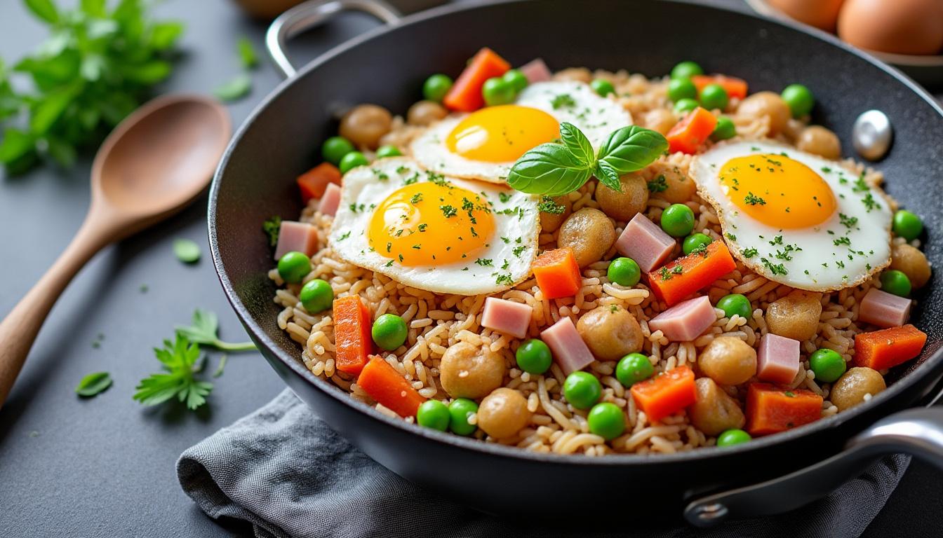 découvrez une recette facile de riz cantonais, parfaite pour un repas rapide et savoureux au quotidien. simple, gourmand et idéal pour toute la famille.