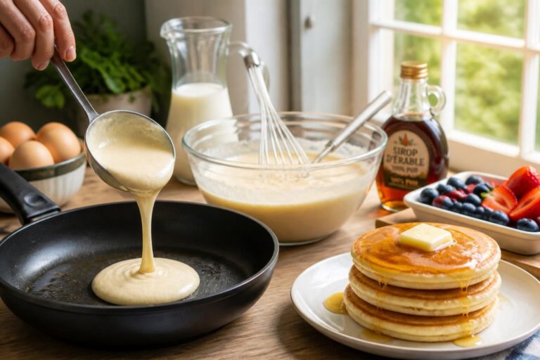 découvrez comment préparer facilement des pancakes moelleux et délicieux grâce à notre recette simple étape par étape, idéale pour un petit-déjeuner gourmand.