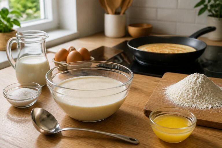 découvrez notre recette facile de pâte à crêpes pour réussir des crêpes parfaites à chaque fois, simples et rapides à préparer pour le plaisir de toute la famille.