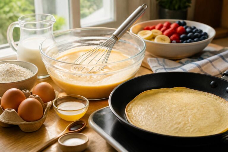 découvrez une recette simple et rapide pour préparer des crêpes légères et savoureuses, parfaites pour toutes les occasions.