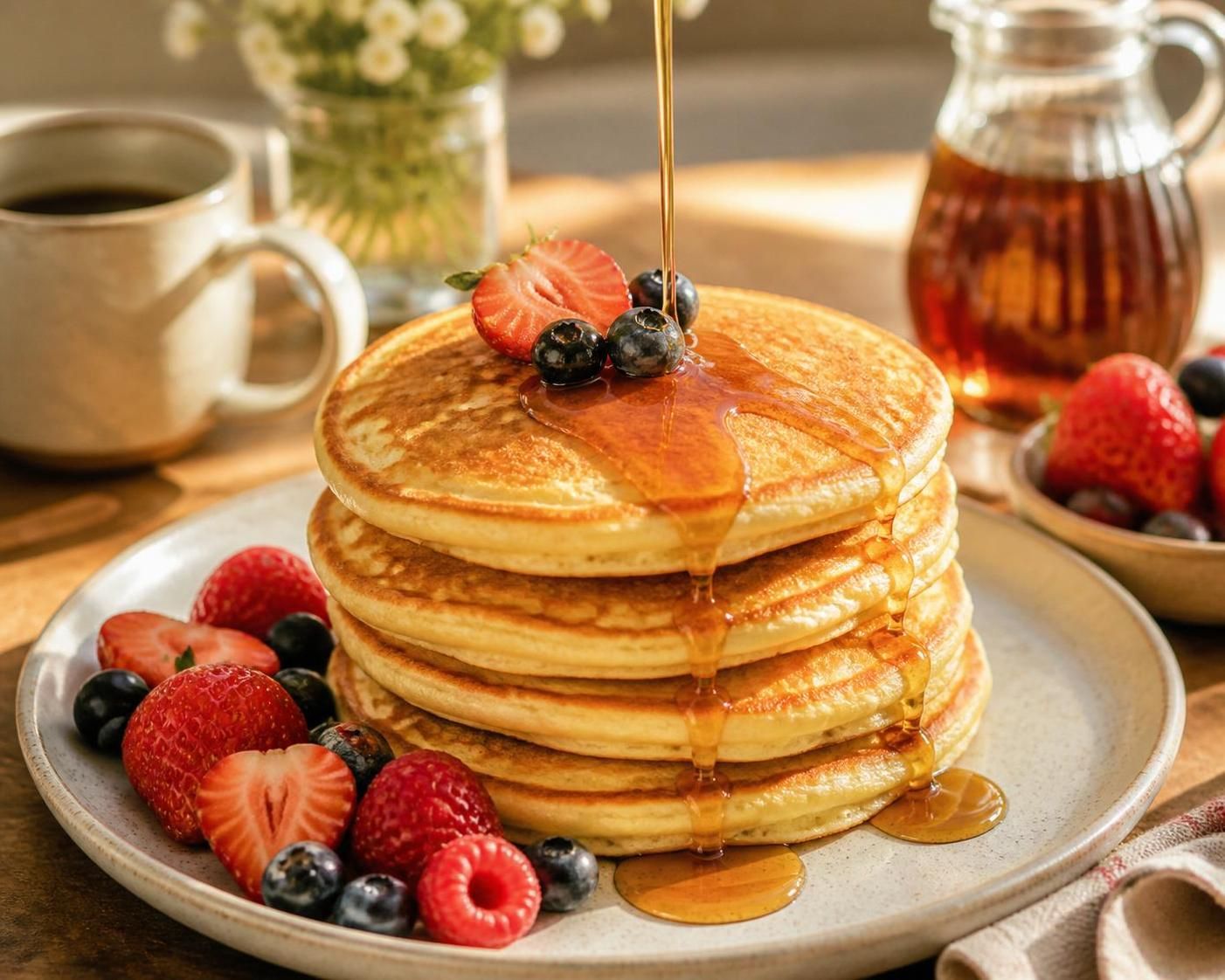 découvrez une recette simple et rapide pour préparer des pancakes moelleux et délicieux, parfaits pour un petit-déjeuner gourmand.