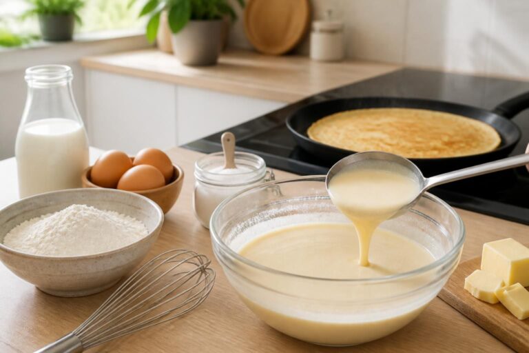 découvrez notre recette simple et rapide pour préparer une délicieuse pâte à crêpe maison, parfaite pour des crêpes savoureuses en quelques minutes.