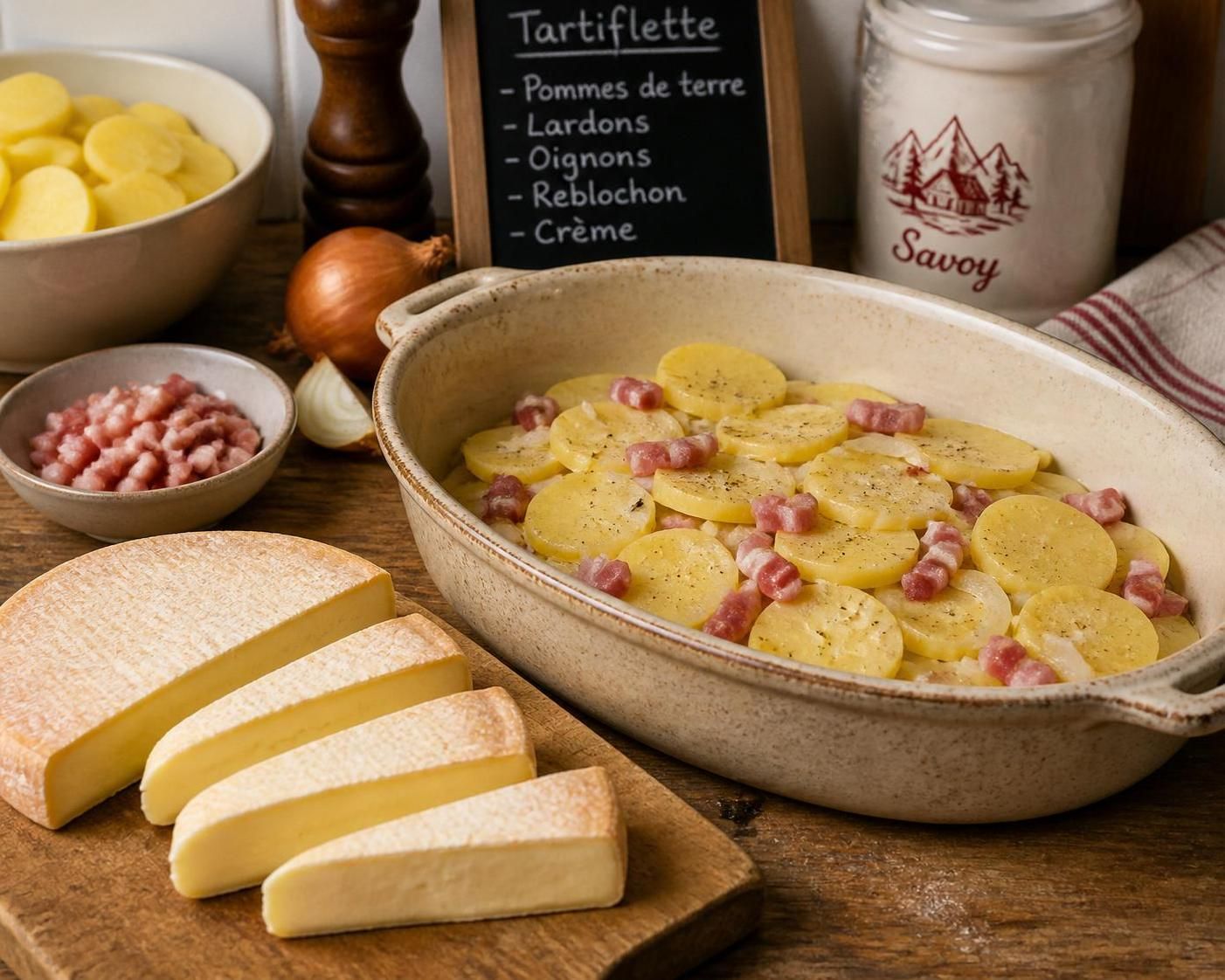 découvrez notre recette traditionnelle de tartiflette savoyarde, simple et délicieuse, pour réussir ce plat réconfortant à base de pommes de terre, reblochon, lardons et oignons.
